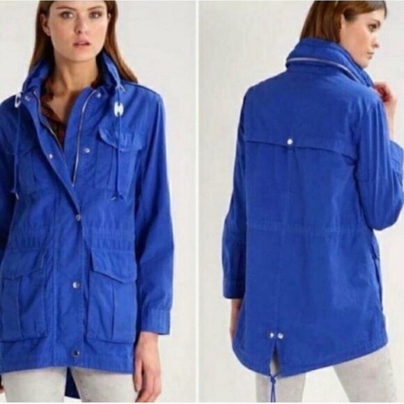 J Crew Blue Cotton Utility Jacket Size XSmall - Picture 3 of 13